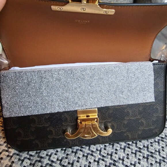Celine Triomphe Claude Shoulder Handbag - Picture 5 of 9